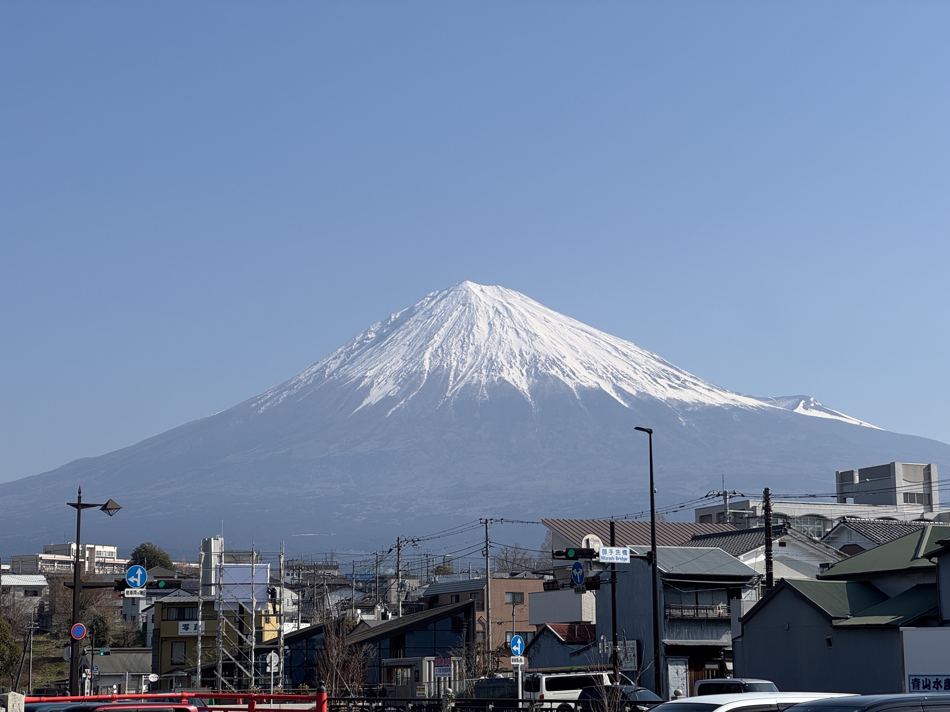 雪化粧の富士山